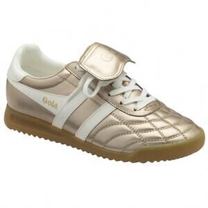 NEW GOLA women's stadium '86 sneaker in gold and off white